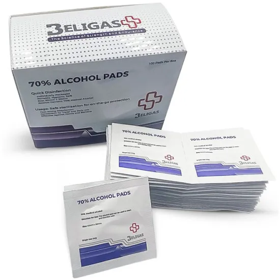 Beligas 70% Alcohol Pads 100 Pads